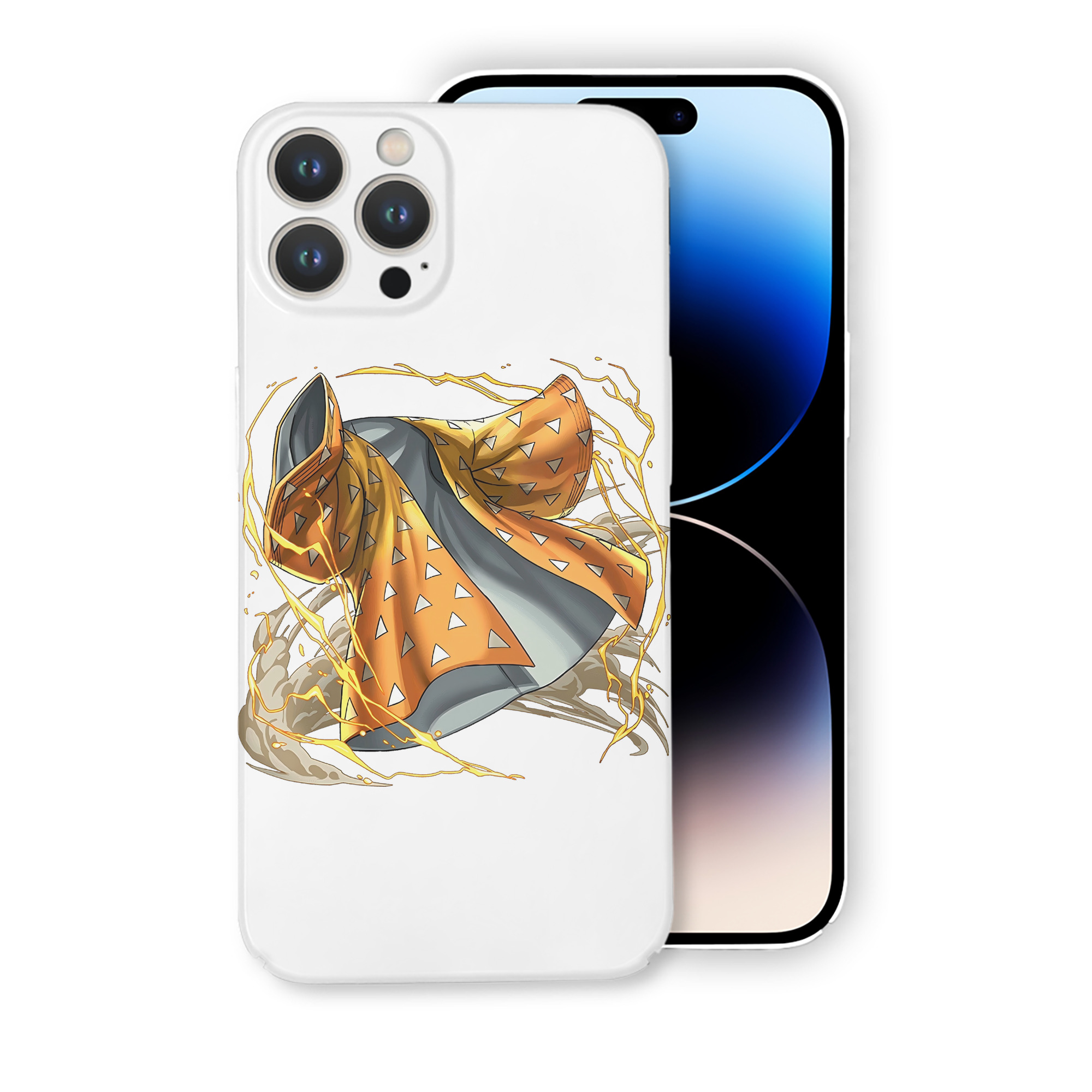（画像用） 鬼滅の刃（きめつのやいば）我妻 善逸／あがつま ぜんいつ Agatsuma Zenitsu 【iPhone 14シリーズ対応】ハードケース